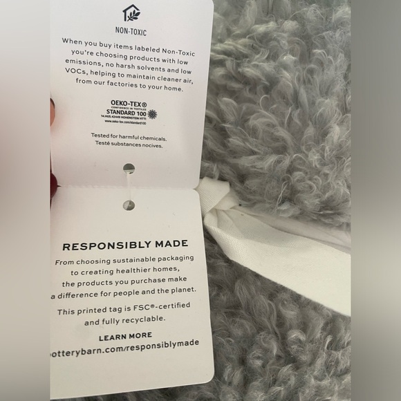 Pottery Barn fireside cozy reversible blanket throw gray - Picture 3 of 5